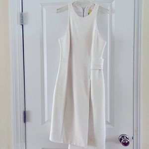 NICHOLAS off-white structured dress.